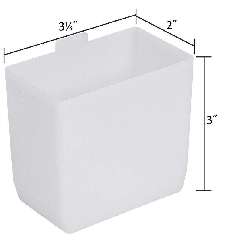 Akro-Mils 30101 Plastic Bin Cup Storage for Sorting Small Parts In Shelf Bins, (2-Inch x 3-1/4-Inch x 3-Inch), White, Case of 48 - Image 2